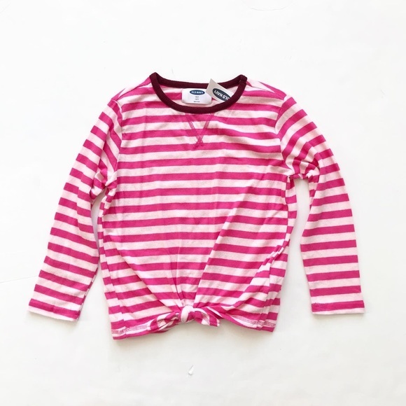Old Navy Other - Old Navy NWT pink plush front tie top S(6/7)